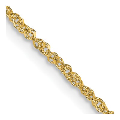 18K Yellow Gold 1.1mm Singapore Chain