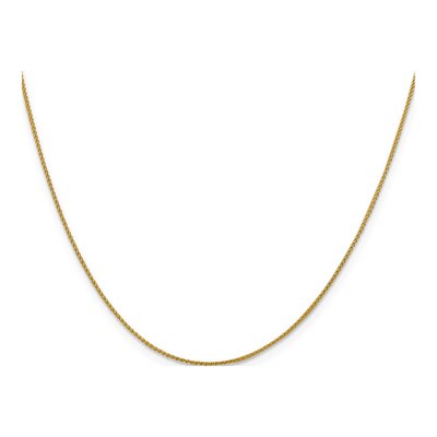 18K Yellow Gold 1mm Diamond-Cut Wheat Chain – view 2