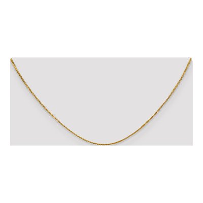 18K Yellow Gold 1mm Diamond-Cut Wheat Chain – view 4