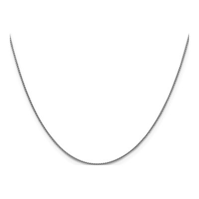 18K White Gold 1mm Diamond-Cut 18-Inch Wheat Chain – view 3