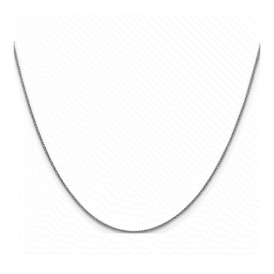 18K White Gold 1mm Diamond-Cut 20-Inch Wheat Chain – view 3