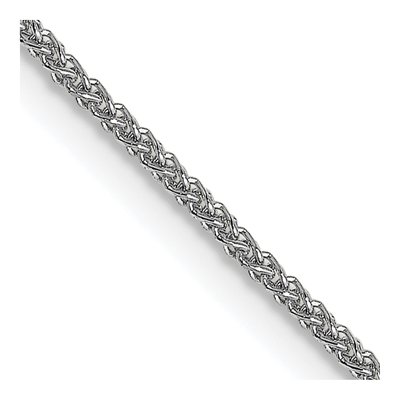 18K White Gold 1mm Diamond-Cut 20-Inch Wheat Chain