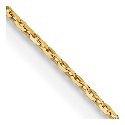18K Yellow Gold 1.15mm Diamond-Cut Cable Chain