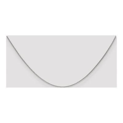 18K White Gold 1.15mm Diamond-Cut Cable Chain – view 5
