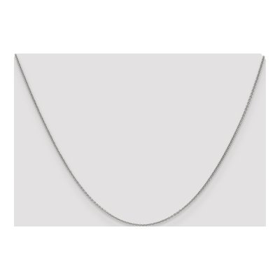 18K White Gold 1.15mm Diamond-Cut Cable Chain – view 4