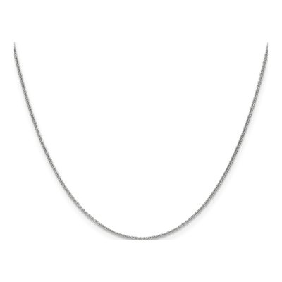 18K White Gold 1.15mm Diamond-Cut Cable Chain – view 3