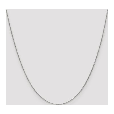 18K White Gold 1.15mm Diamond-Cut Cable Chain – view 5