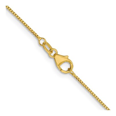 18K Yellow Gold 0.7mm Box Chain – view 4