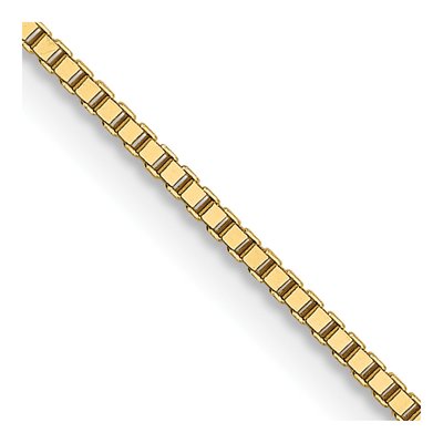 18K Yellow Gold 0.9mm 9mm Box Chain