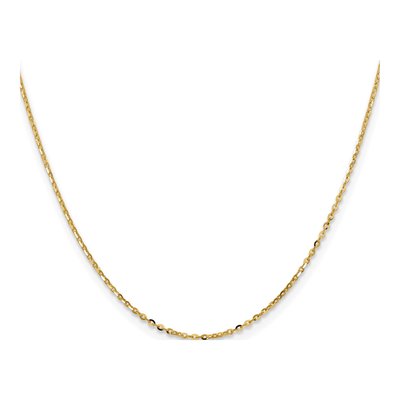 18K Yellow Gold 1.5mm Diamond-Cut Cable Chain – view 2