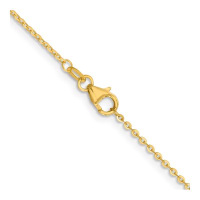 18K Yellow Gold 1.5mm Diamond-Cut Cable Chain – view 3