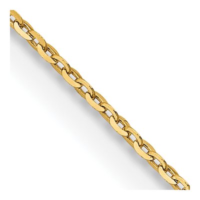 18K Yellow Gold 1.5mm Diamond-Cut Cable Chain