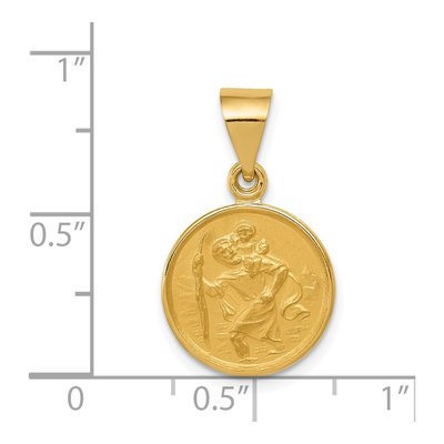 18K Yellow Gold Saint Christopher Medal Pendant – view 5