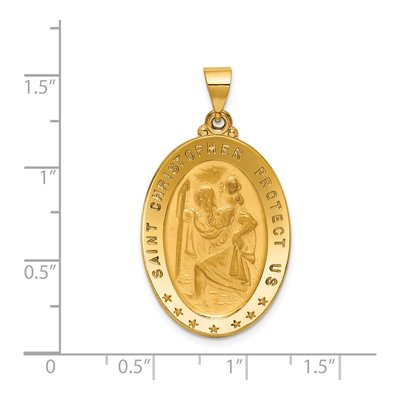 18K Yellow Gold St Christopher Medal Pendant – view 4