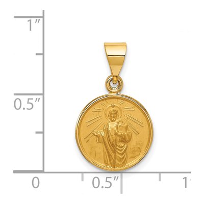 18K Yellow Gold Saint Jude Medal Pendant – view 4