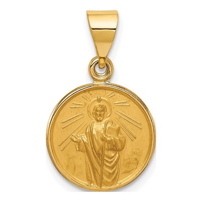 18K Yellow Gold Saint Jude Medal Pendant