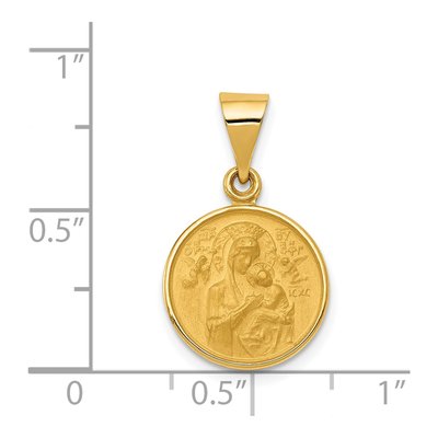 18K Yellow Gold Our of Perpetual Help Medal Pendant – view 5
