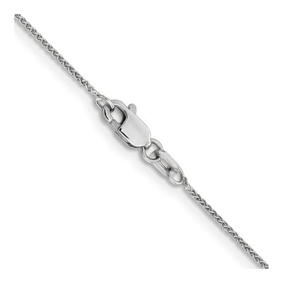 14K White Gold 0.8mm 85mm Wheat Chain – view 4