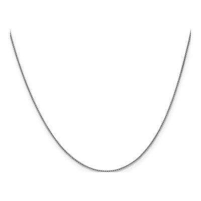 14K White Gold 0.8mm Wheat Chain – view 3