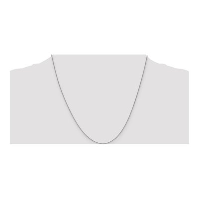 14K White Gold 0.8mm Wheat Chain – view 5