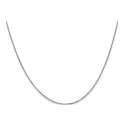 14K White Gold 0.8mm Sparkle Singapore Chain – view 3