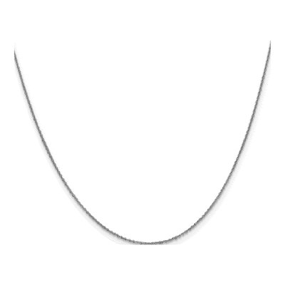 14K White Gold 0.8mm Sparkle Singapore Chain – view 4