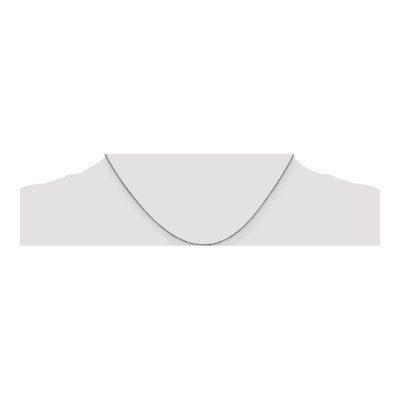 14K White Gold 0.8mm Sparkle Singapore Chain – view 5