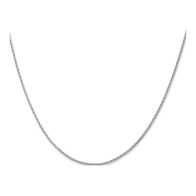 14K White Gold 1.3mm Diamond-Cut Wheat Chain – view 3