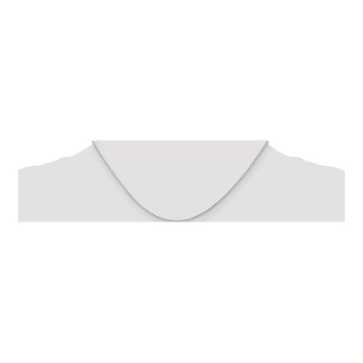 14K White Gold 1.3mm Diamond-Cut Wheat Chain – view 5
