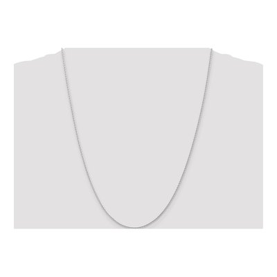 14K White Gold 1.3mm Diamond-Cut Wheat Chain – view 5