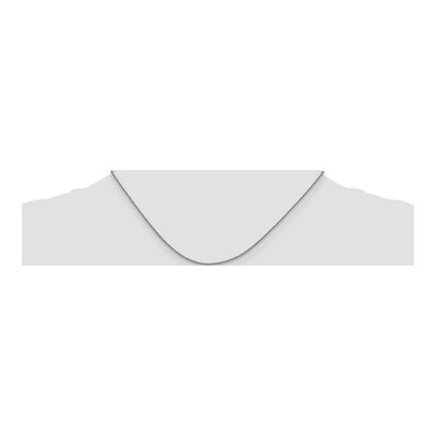 14K White Gold 1mm Diamond-Cut Wheat Chain – view 5