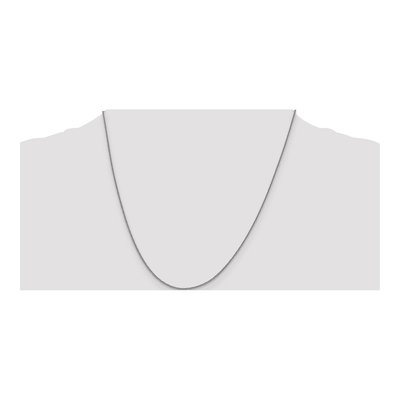 14K White Gold 1mm Diamond-Cut Wheat Chain – view 5