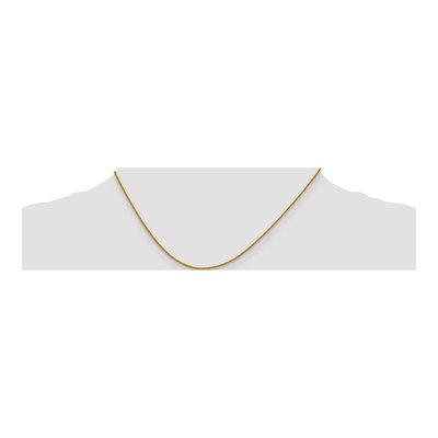 14K Yellow Gold 1mm Diamond-Cut Wheat Chain – view 5