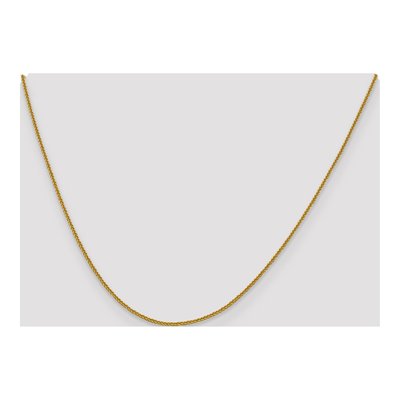 14K Yellow Gold 1mm Diamond-Cut Wheat Chain – view 5