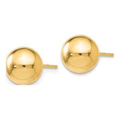 14K Yellow Gold Ball Stud Earrings – view 3