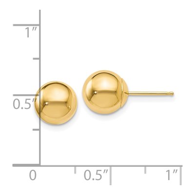 14K Yellow Gold Ball Stud Earrings – view 5