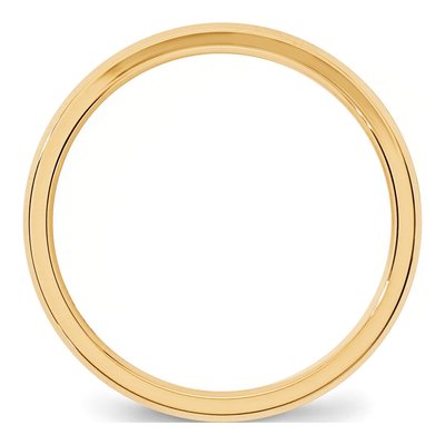 10K Yellow Gold 3mm Beveled Edge Comfort-Fit Wedding Band – view 2