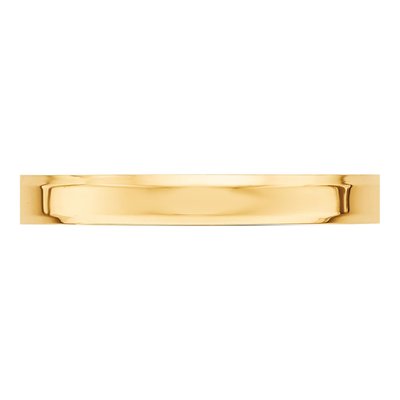 10K Yellow Gold 3mm Beveled Edge Comfort-Fit Wedding Band – view 3