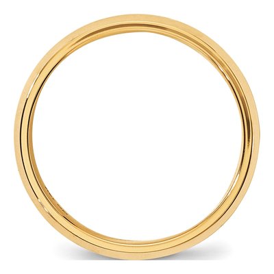 10K Yellow Gold 6mm Beveled Comfort-Fit Wedding Band – view 2