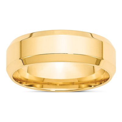10K Yellow Gold 7mm Comfort-Fit Wedding Band