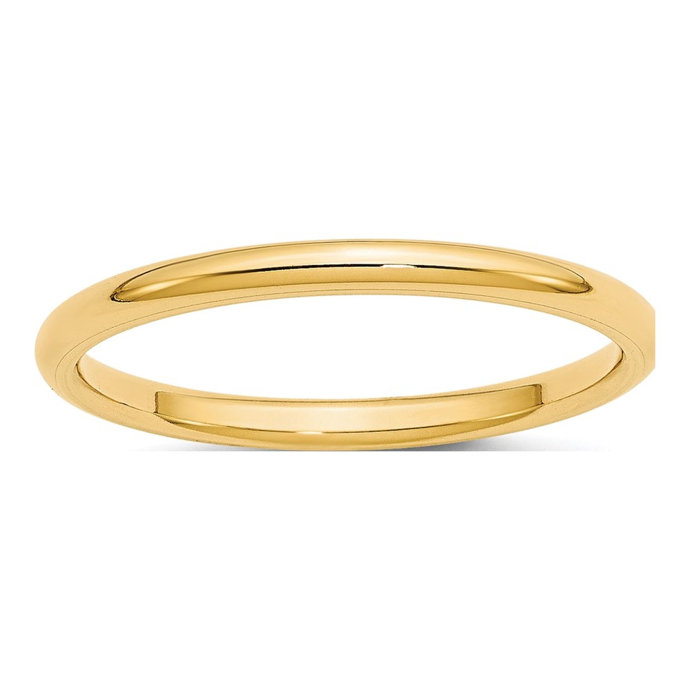 10K Yellow Gold 2mm Comfort-Fit Wedding Band
