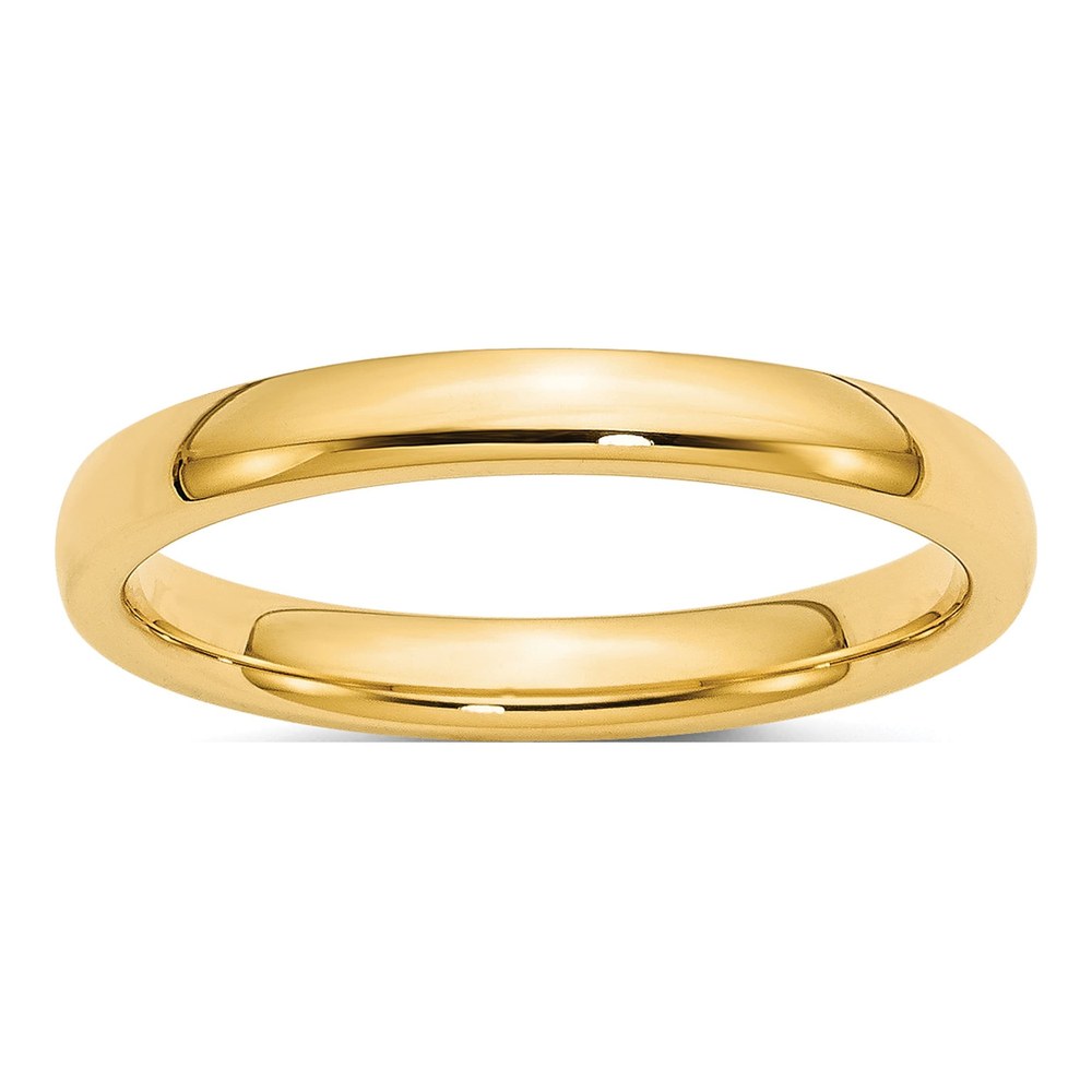10K Yellow Gold 3mm Comfort-Fit Wedding Band