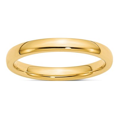 10K Yellow Gold 3mm Comfort-Fit Wedding Band