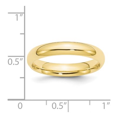 10K Yellow Gold 4mm Comfort-Fit Wedding Band – view 3