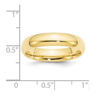10K Yellow Gold 5mm Comfort-Fit Wedding Band – view 6