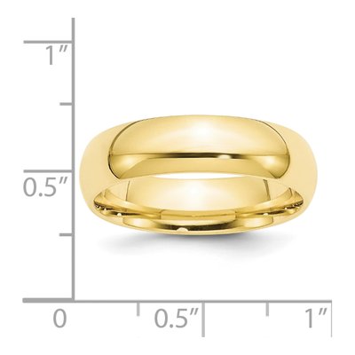 10K Yellow Gold 6mm Comfort-Fit Wedding Band – view 3