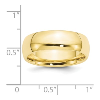 10K Yellow Gold 7mm Comfort-Fit Wedding Band – view 3