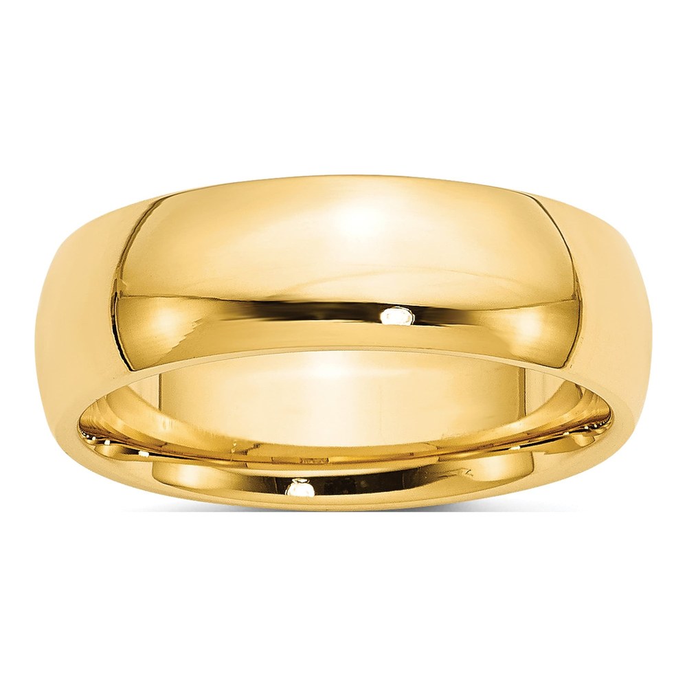 10K Yellow Gold 7mm Comfort-Fit Wedding Band