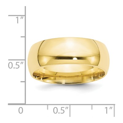 10K Yellow Gold 8mm Comfort-Fit Wedding Band – view 3