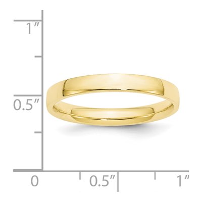 10K Yellow Gold 3mm Comfort-Fit Wedding Band – view 3